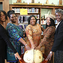 Group of African-American woman being sisterly
