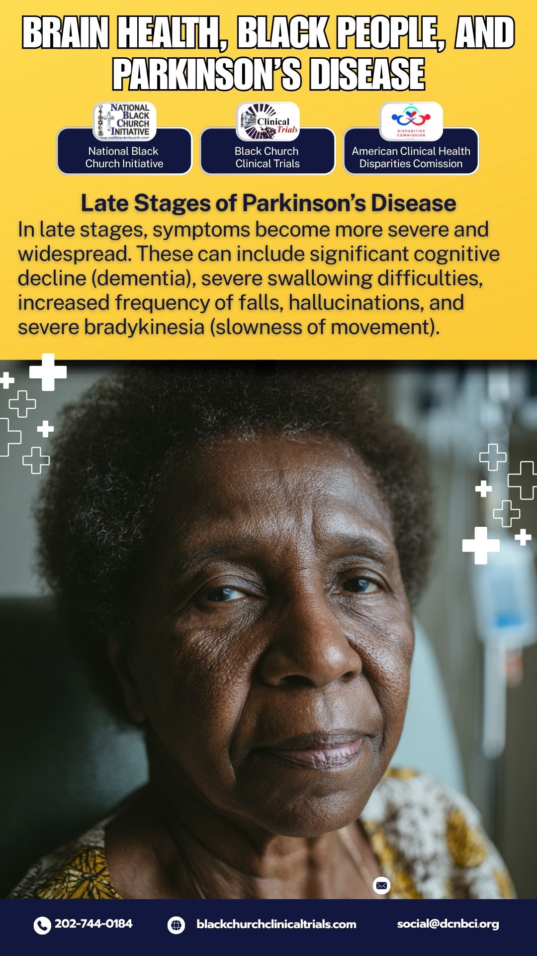 In late stages, symptoms become more sever and widespread