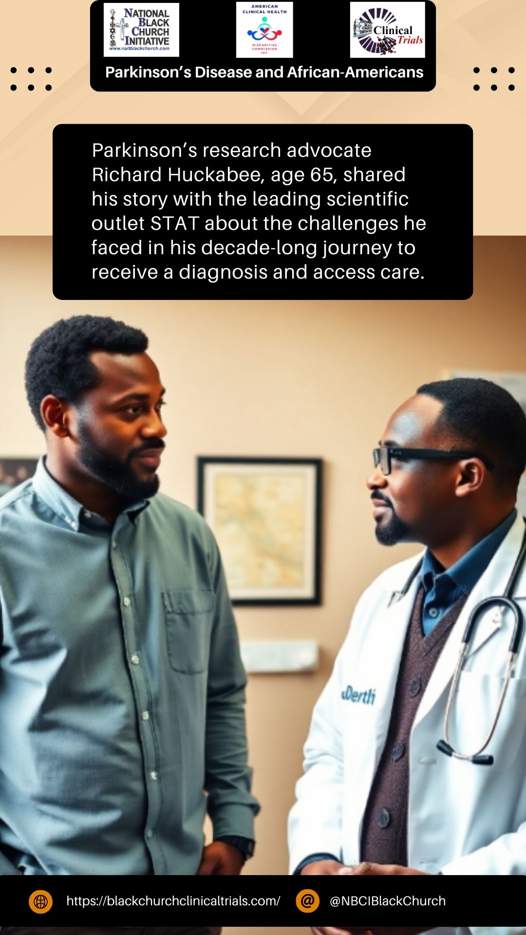 Parkinson's research advocate Richard Huckabee, age 65, shared his story with the leading scientific outlet STAT about the challenges he faced in his decade-long journey to receive a diagnosis and access to care