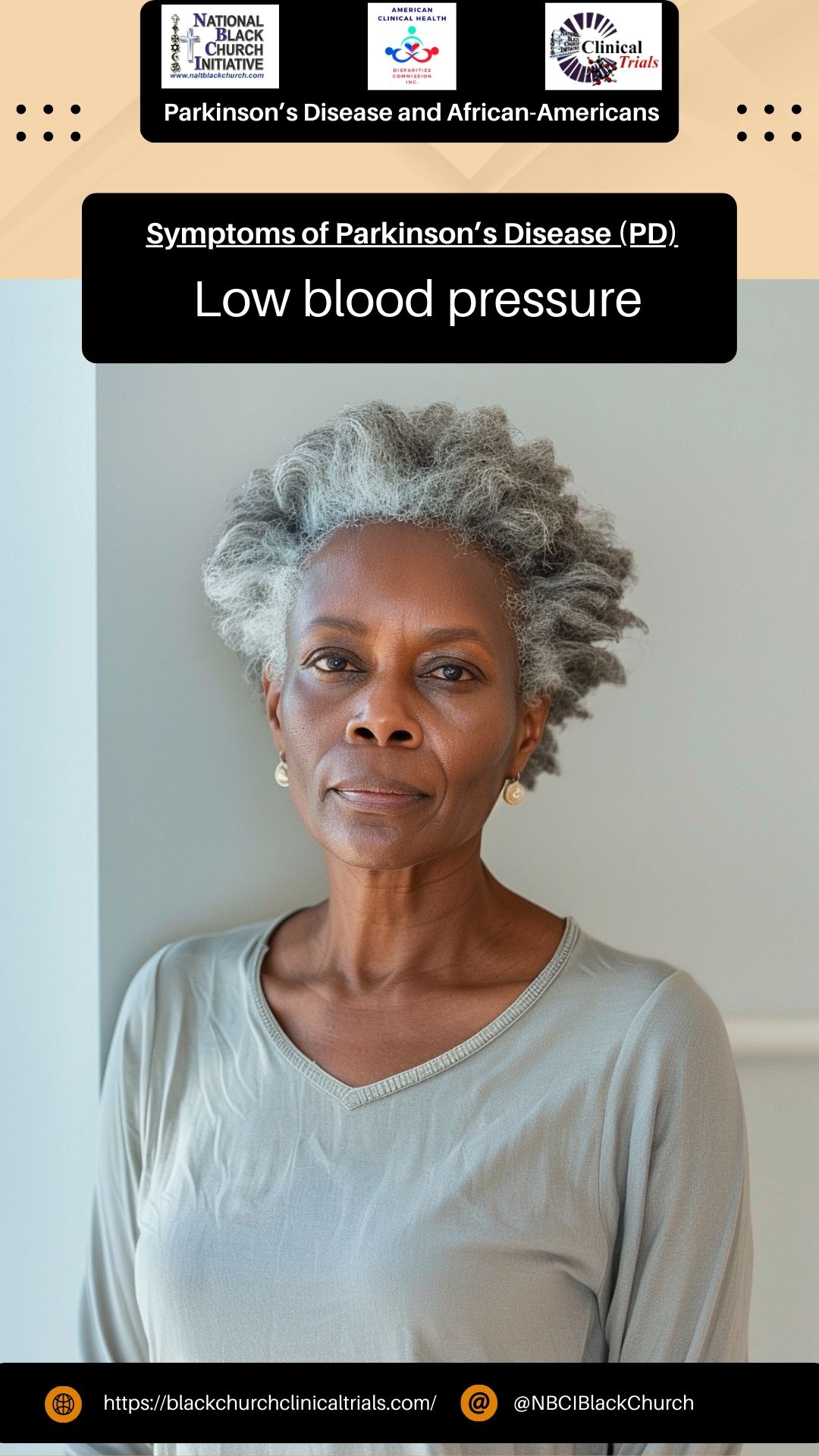 Symptoms of Parkinson's disease (PD) - Low blood pressure