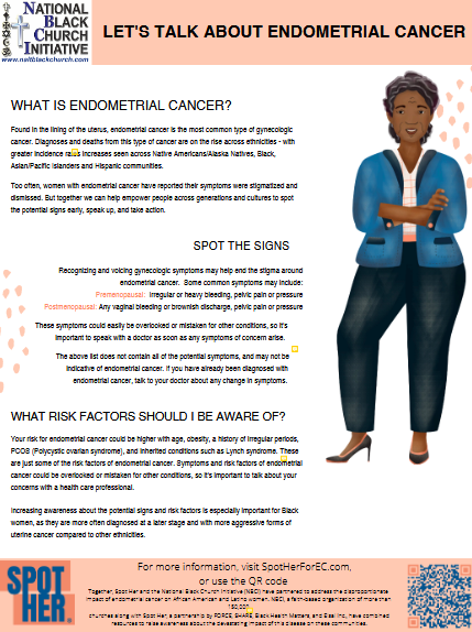 Lets Talk About Endometrial Cancer pamphlet