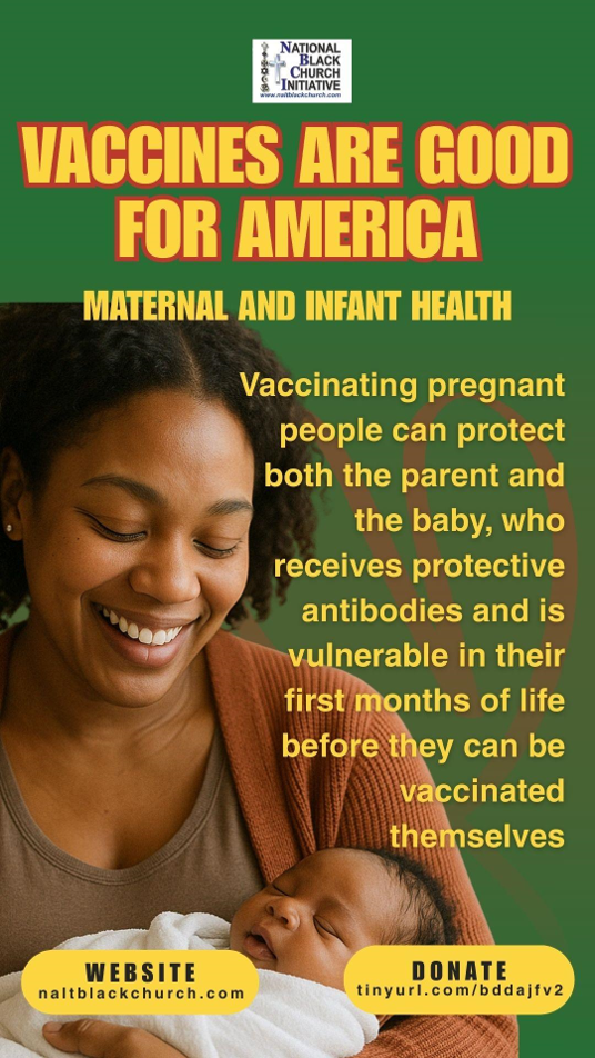 Vaccinating pregnant people can protect both the parent and the baby who receives protective antibodies and are vulnerable in their first months of life before they can be vaccinated themselves