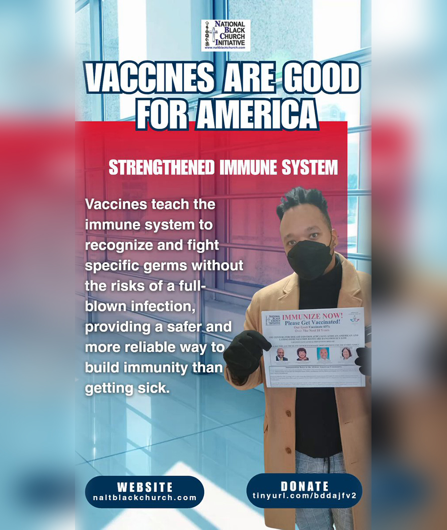 Vaccines are Good for America: Strengthened Immune System. Vaccines teach the immune system to recognize and fight specific germs without the risks of a full blown infection