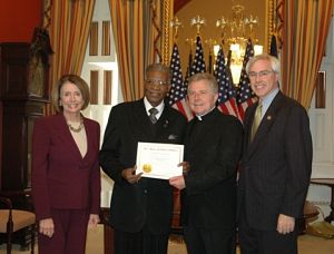 Rev. Brown w/Speaker Pelosi, Congressman Barrow