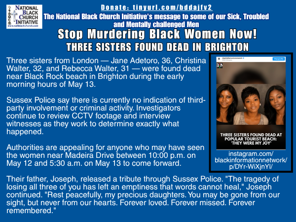 Donate: tinyurl.com/bddajfv2 - Stop Murdering Black Women!