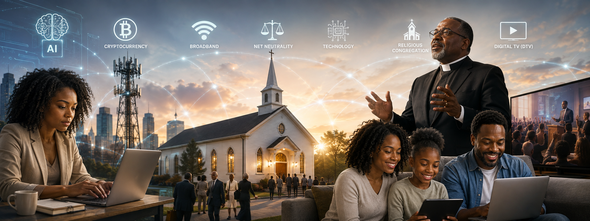 Graphic showing all of the NBCI Digital Divide initiatives
